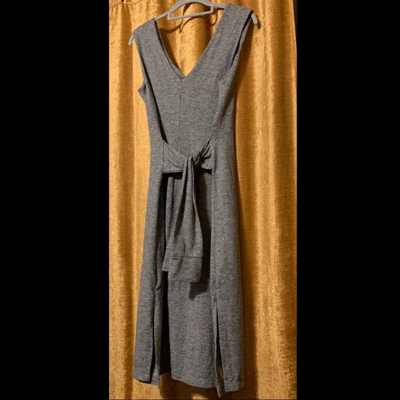 Gray dress w front or back waist tie forever 21 - Picture 2 of 5